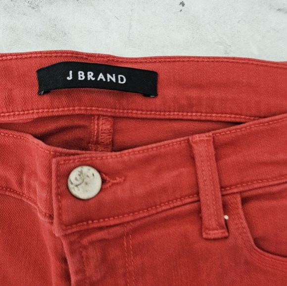 J Brand Skinny Crop Low Rise Red Jeans 30 NWT - Picture 8 of 10